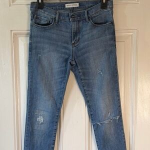 Banana Republic Light Blue Distressed Skinny Jeans size 26